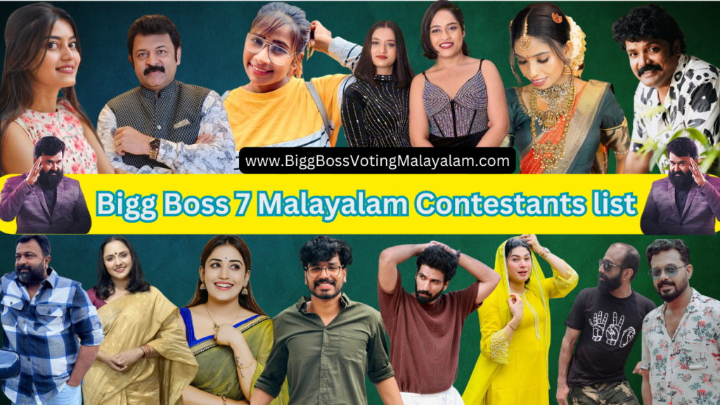 Bigg Boss Malayalam 7 Contestants List